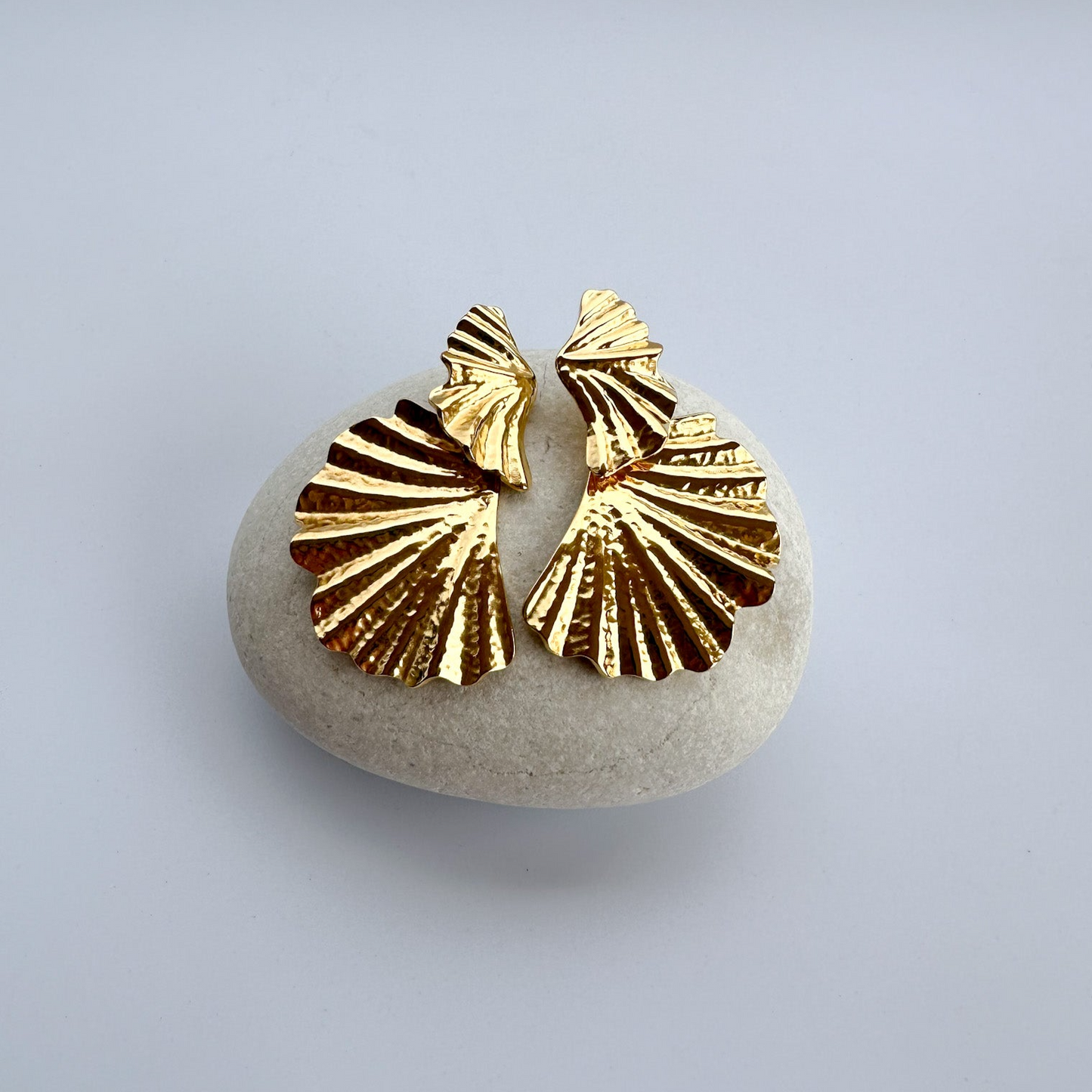 Shell-Like Long Earrings