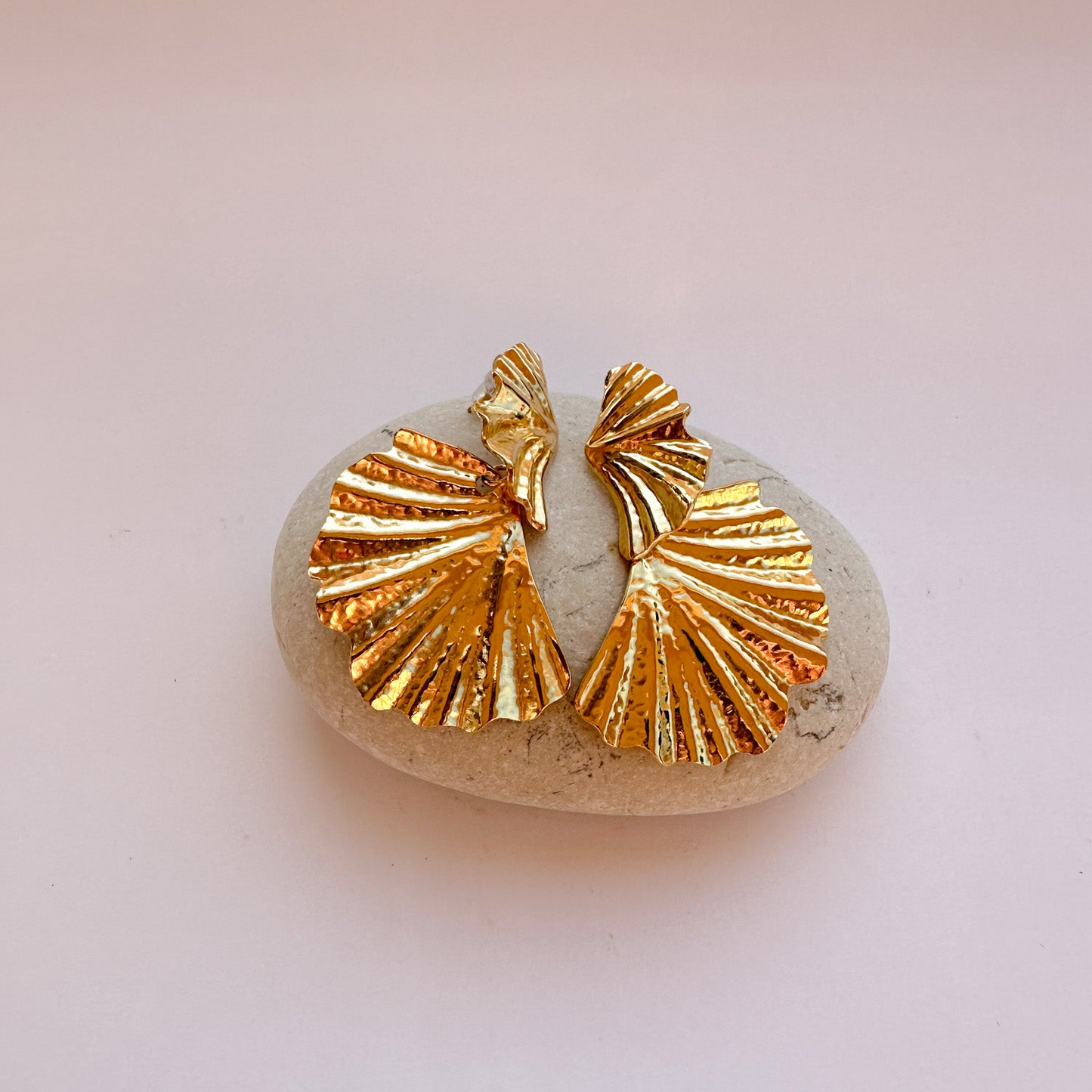 Shell-Like Long Earrings