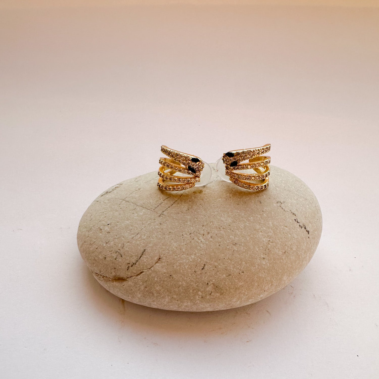 Snake Earrings with Zircons